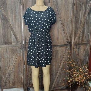 Polka Dot Black Dress